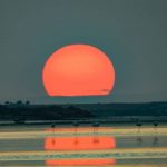 Coucher de soleil ... Flamants roses Djerba au sud Tunisie