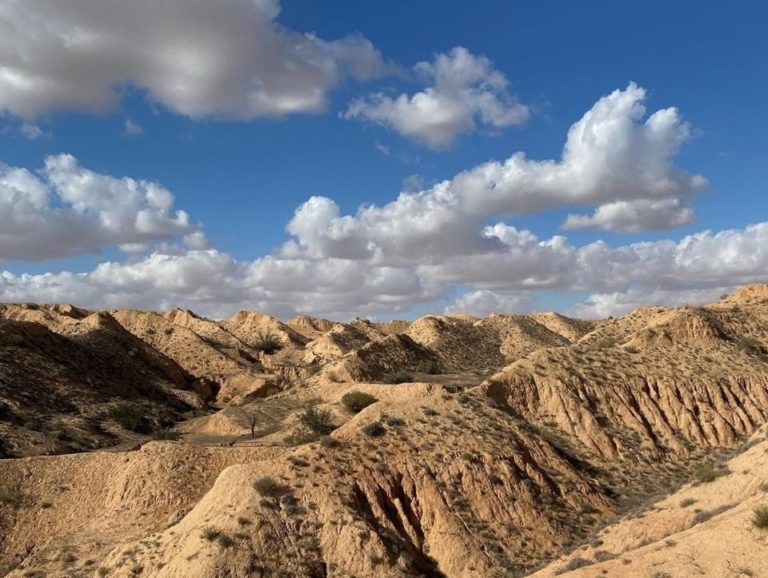 Les montagnes de Matmata sud Tunisie